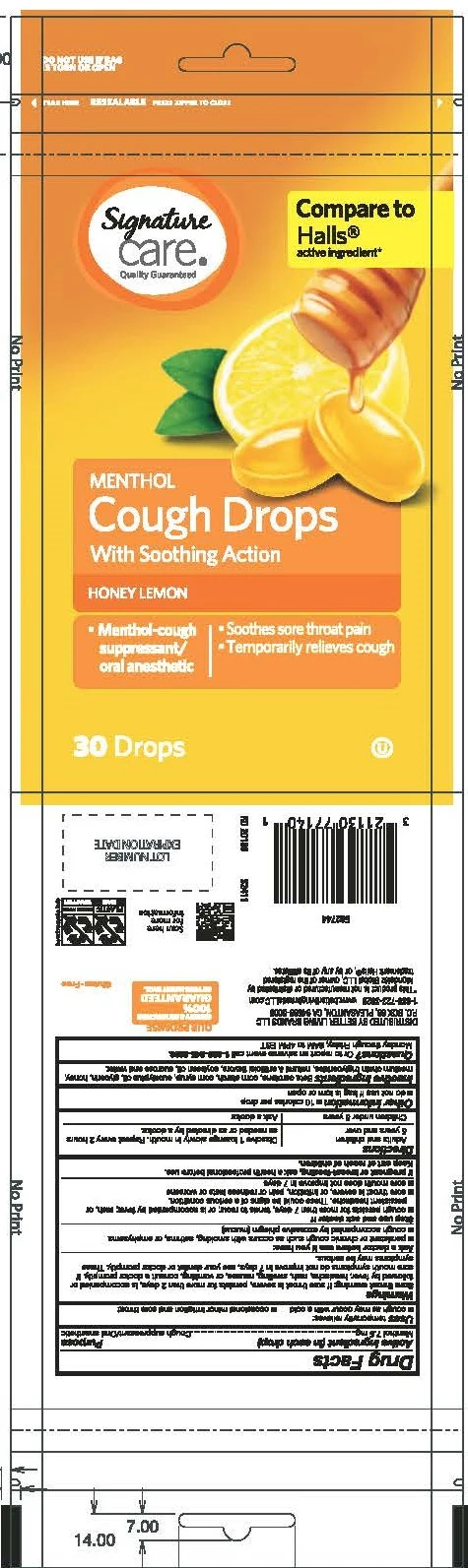 Honey Lemon Cough Drops 포장