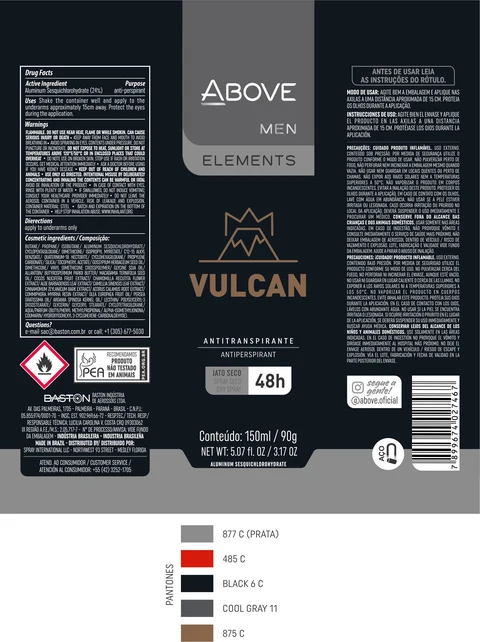 Antiperspirant Above Elements Vulcan 포장