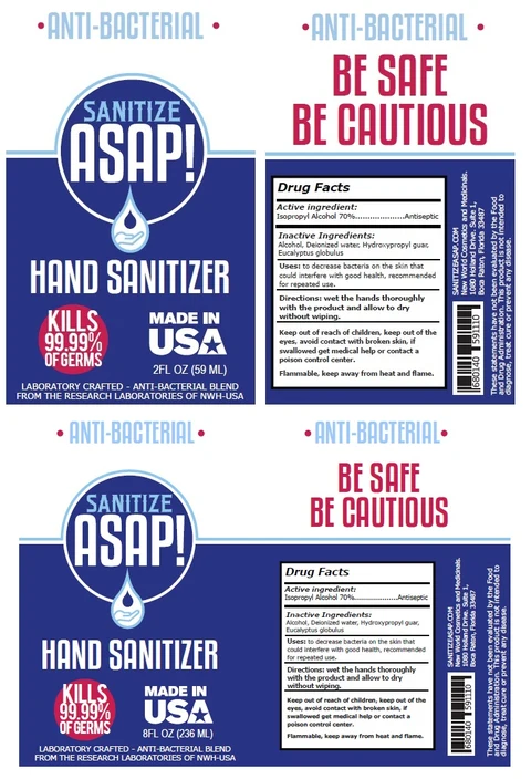 SANITIZE ASAP HAND SANITIZER 포장