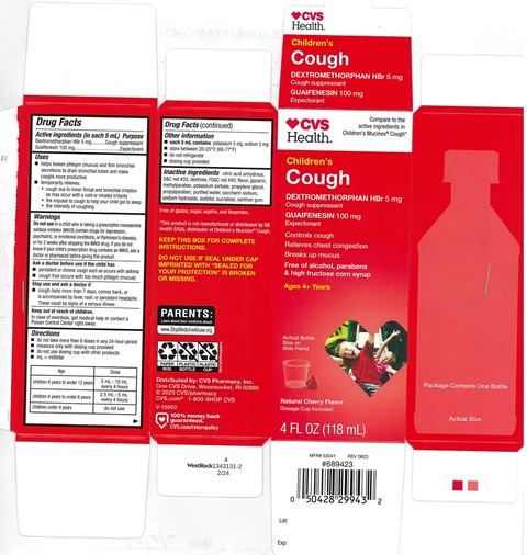 Childrens Mucus and Cough Relief packaging