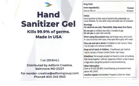 Hand Sanitizer packaging