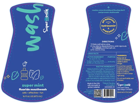 Super Mint Fluoride Mouthwash 포장