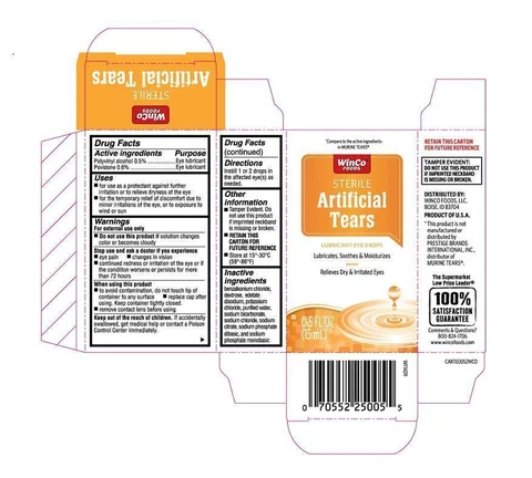 Winco Artificial Tears Lubricant Eye Drops packaging