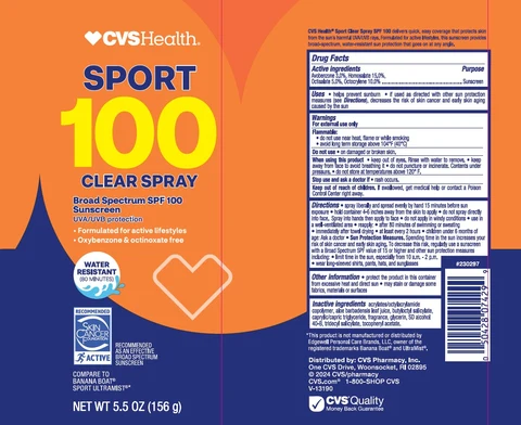 CVS Health Sport 100 Clear 포장