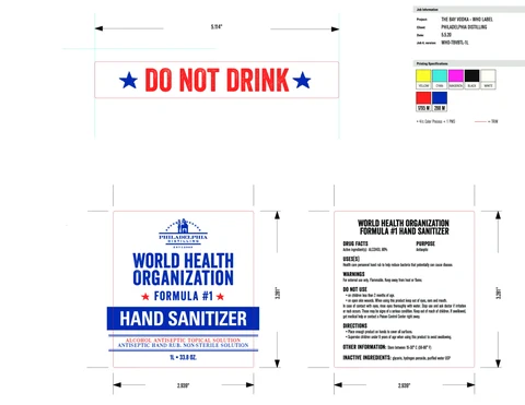 Hand Sanitizer packaging