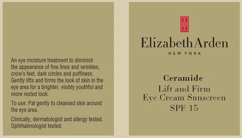 Ceramide Lift And Firm Eye Sunscreen SPF 15 포장