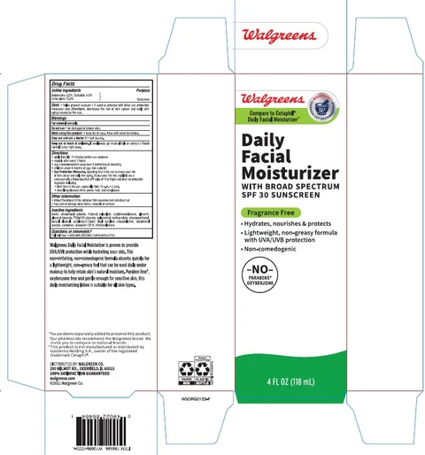 Walgreens Daily Facial Moisturizer with Broad Spectrum SPF 30 Sunscreen packaging