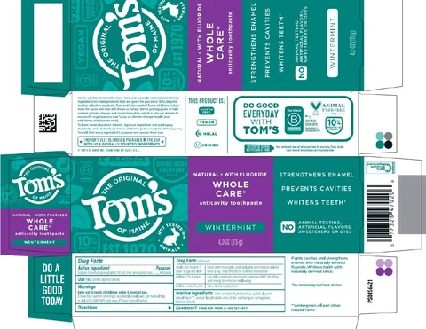 TOMS OF MAINE WHOLE CARE WINTERMINT 포장