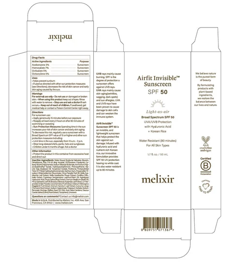 Airfit Invisible Sunscreen 포장