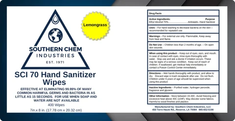 SCI 80 Hand Sanitizer Wipes 포장