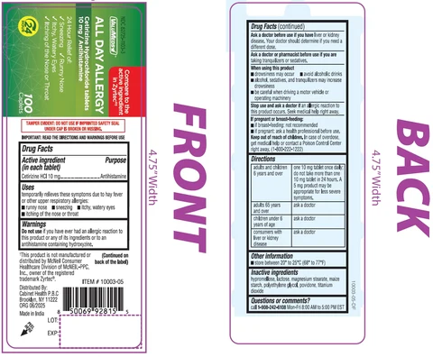 ValuMeds All Day Allergy Cetirizine Hydrochloride packaging