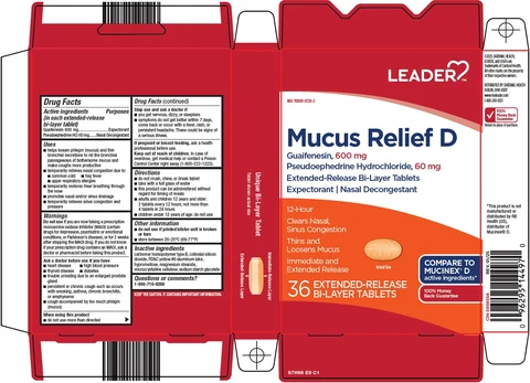 Leader Mucus Relief D packaging
