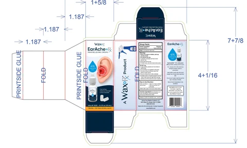 WaxRx EarAcheRx Pain Relieving Drops packaging