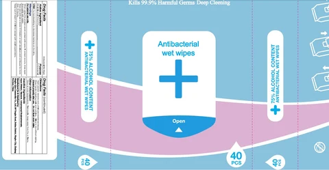 Anti Bacterial Wet Wipes 포장