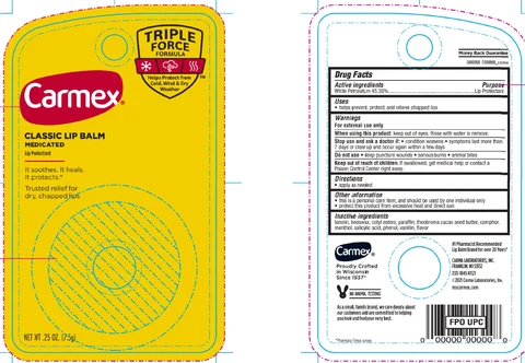 Carmex Classic Lip Balm Medicated Triple Force Formula 포장