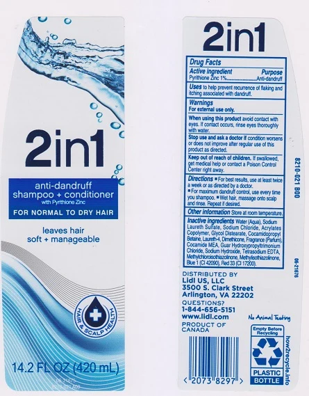 2 in 1 Antidandruff 포장