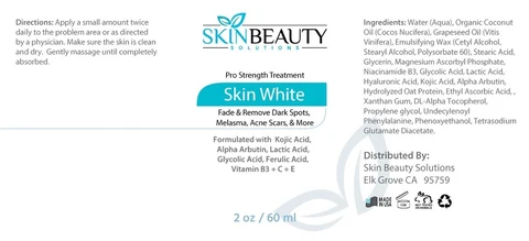 Skin White Pro Strength Kojic and Hyaluronic Skin Lightening Serum packaging