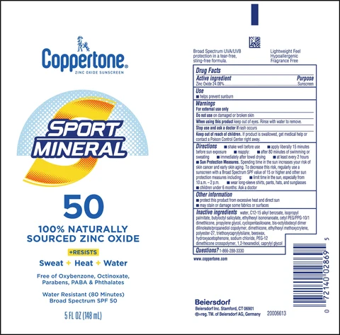 Coppertone Sport Mineral Sunscreen SPF 50 포장