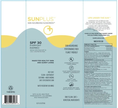 SunPlus SPF 30 Everyday Inspired Broad Spectrum Sunscreen 포장