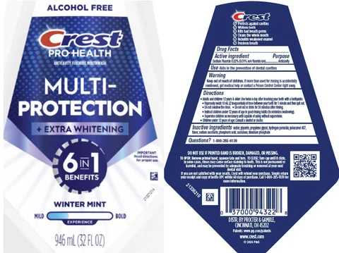 Crest Pro-HealthMulti-Protection plus Extra Whitening 포장