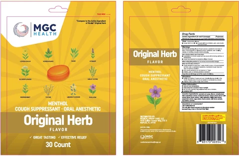 MGC Health Cough DropsOriginal Herb 포장