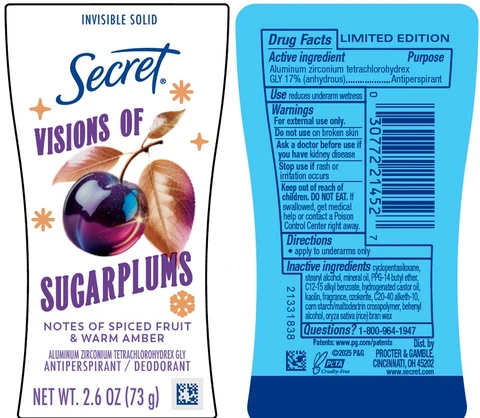 Secret Visions of Sugarplums InvisibleAntiperspirant/Deodorant 포장