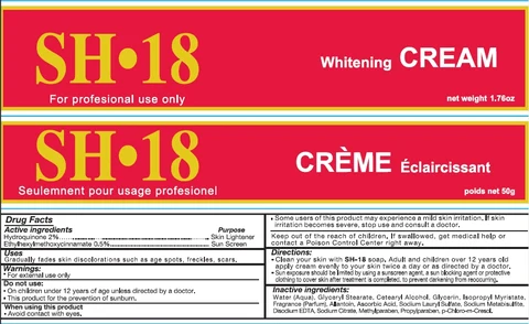 SH 18 Whitening 포장