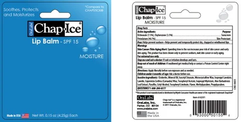 ChapIce Moisture SPF 15 Lip Balm 포장