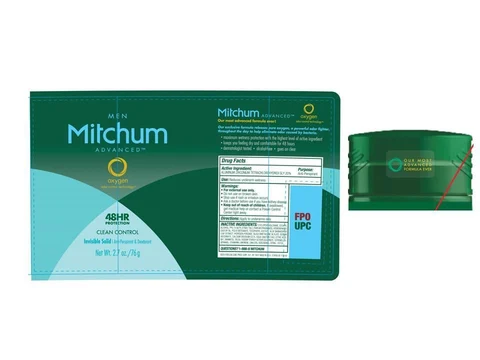 Womens Mitchum Advanced Invisible Antiperspirant DeodorantSolid Clean Control packaging