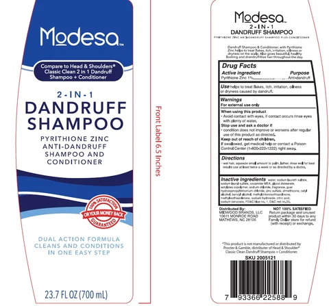 modesa 2 in 1 dandruff 포장