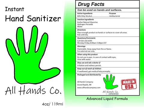 All Hands Co. Hand Sanitizer 포장