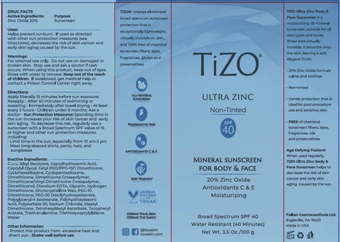 TIZO ULTRA NON TINTED MINERAL SUNSCREEN 포장
