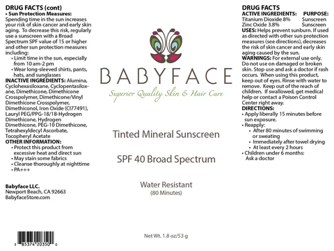 Tinted Mineral Sunscreen packaging