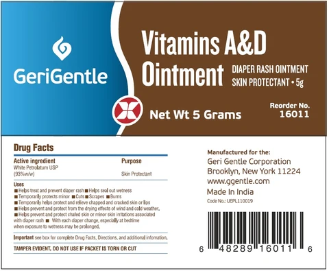 Vitamins A and D packaging