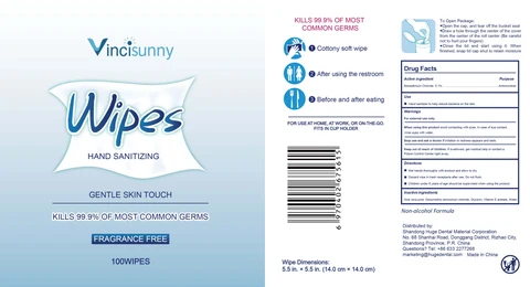 Vincisunny Hand Sanitizing Wipes 포장