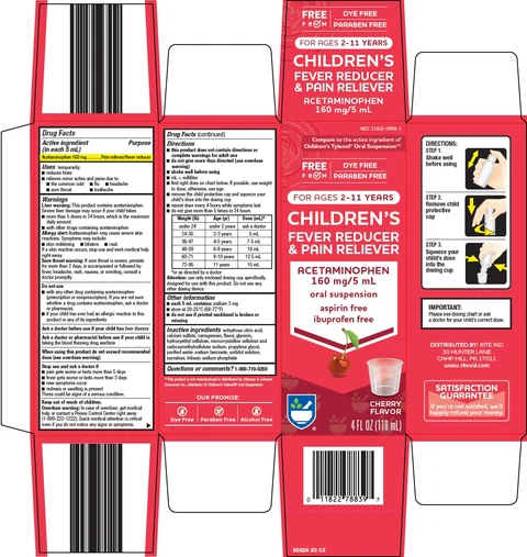 childrens fever reducer and pain reliever packaging