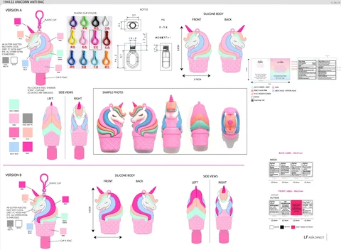 Justice Vanilla Sprinkles Scented Anti-bacterial Hand Sanitizer 포장