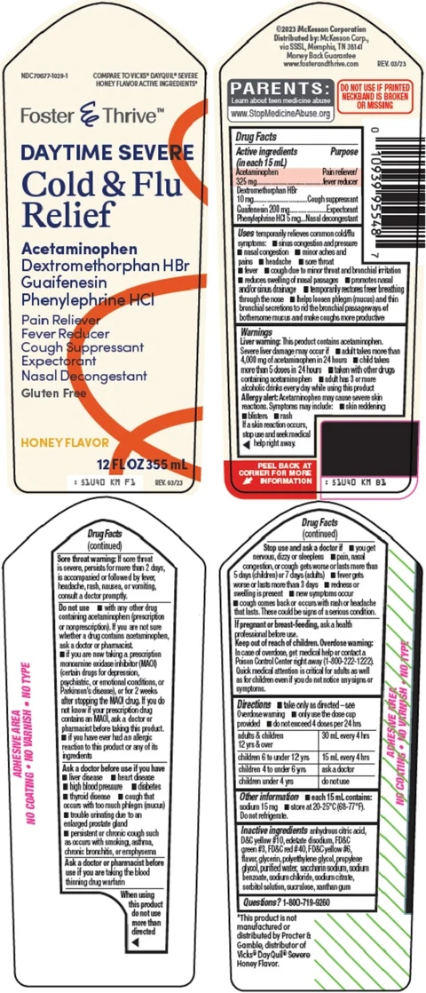 foster and thrive daytime severe cold and flu relief packaging