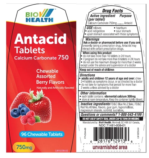 Bio V Antacid Berry 96ct 포장
