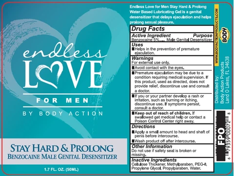 BODY ACTION PRODUCTS Endless Love for Men 포장