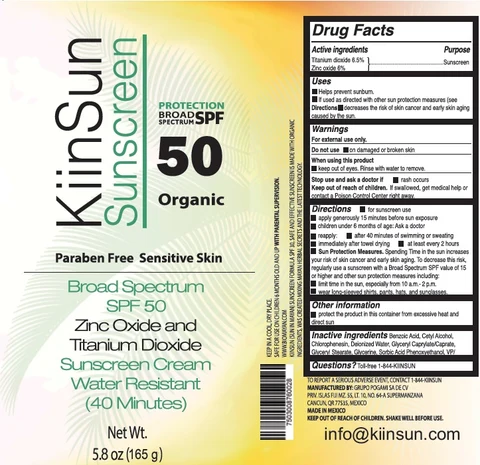 KiinSun Sunscreen Broad Spectrum SPF50 포장