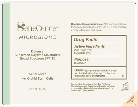 SeneGence Microbiome Defense Sunscreen Daytime Moisturizer SPF15 포장