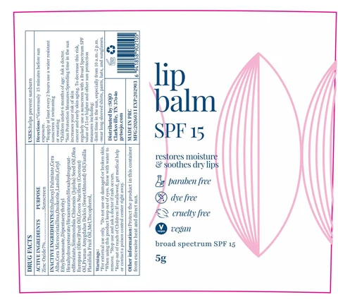SOjO Lip balm SPF15 포장