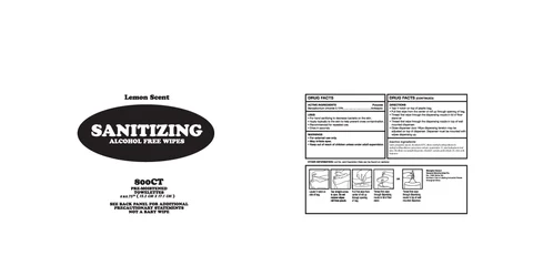 Alcohol-free Hand sanitizing wipes 800CT packaging
