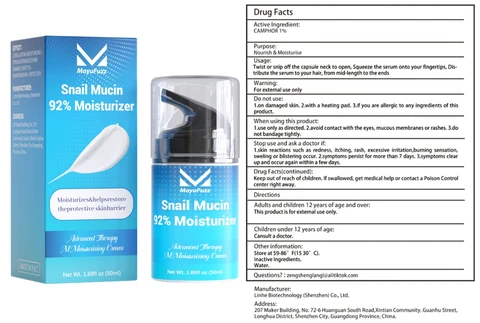 Snail Mucin 92% Moisturizer 포장