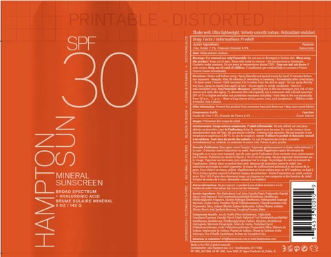 Hampton Sun SPF 30 Mineral packaging