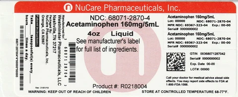 Acetaminophen 포장