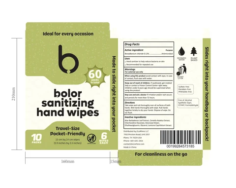 bolor sanitizing hand wipes 포장