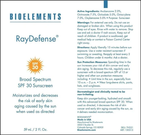 Ray DefenseBroad Spectrum SPF 30 포장