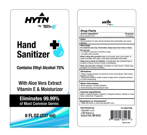 TECH361 HYTN HAND SANITIZER WITH ALOE VERA AND VITAMIN E 포장